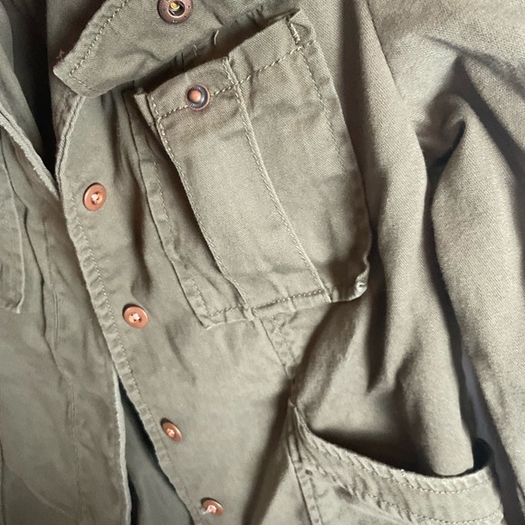 Anthropologie Stitch's Olivette Camo-Striped Utility Jacket Size Small S. - Picture 5 of 11